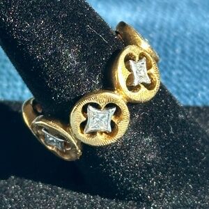 *Rare* Cathy Waterman 22K Gold & Platinum DiamondEternity Band Size 6.5 MSRP 11k